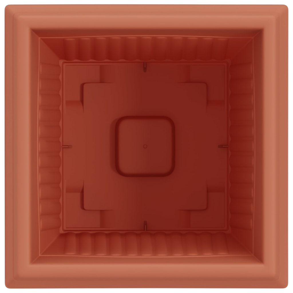Firkantet Blomsterkrukke 24 pcs Mursten Rød 33 x 33 x 26 cm