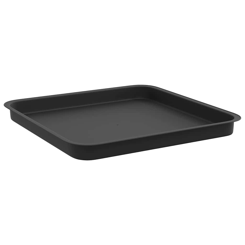 Firkantet Blomsterbakke 6 pcs Sort 36 x 36 x 2.5 cm Plastik