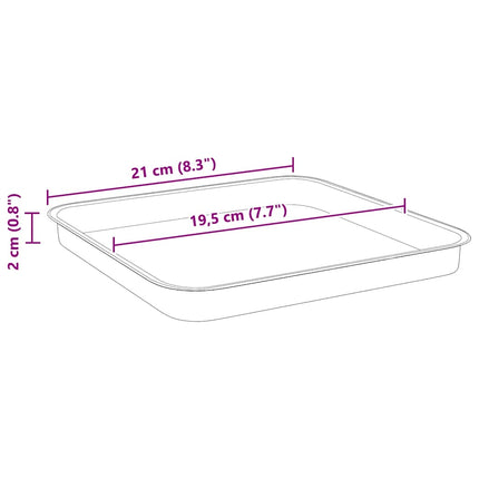 Firkantet Blomsterbakke 24 pcs Sort 21 x 21 x 2 cm Plastik