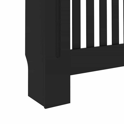 Radiatorcover 2 pcs Sort 112 x 19 x 81,5 cm Konstrueret træ