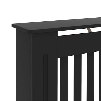 Radiatorcover 2 pcs Sort 112 x 19 x 81,5 cm Konstrueret træ