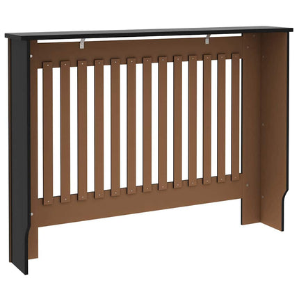 Radiatorcover 2 pcs Sort 112 x 19 x 81,5 cm Konstrueret træ