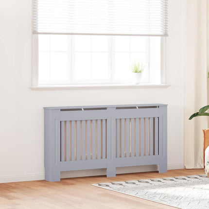Radiatorcover 2 stk. Grå 152 x 19 x 81,5 cm Konstrueret træ