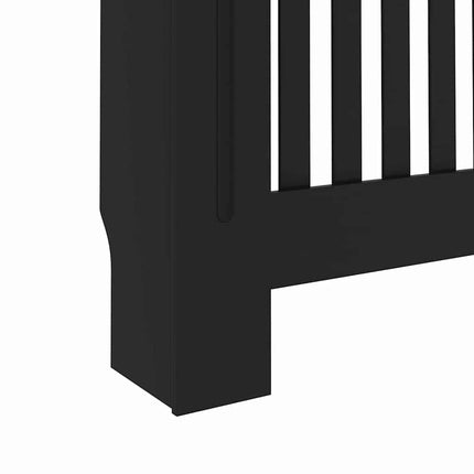 Radiatorcover 2 pcs Sort 152 x 19 x 81,5 cm Konstrueret træ