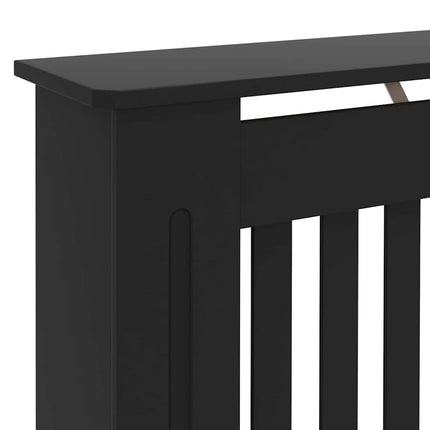 Radiatorcover 2 pcs Sort 172 x 19 x 81,5 cm Konstrueret træ