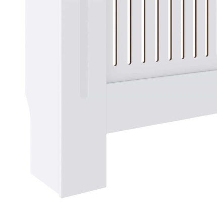 Radiatorcover 2 stk. Hvid 205 x 20,5 x 81,5cm Konstrueret træ