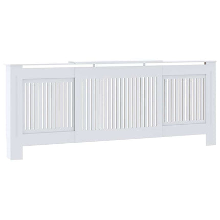 Radiatorcover 2 stk. Hvid 205 x 20,5 x 81,5cm Konstrueret træ