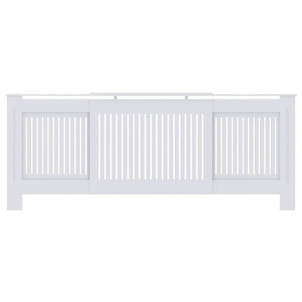 Radiatorcover 2 stk. Hvid 205 x 20,5 x 81,5cm Konstrueret træ