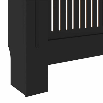 Radiatorcover 2 stk. Sort 205 x 20,5 x 81,5cm Konstrueret træ
