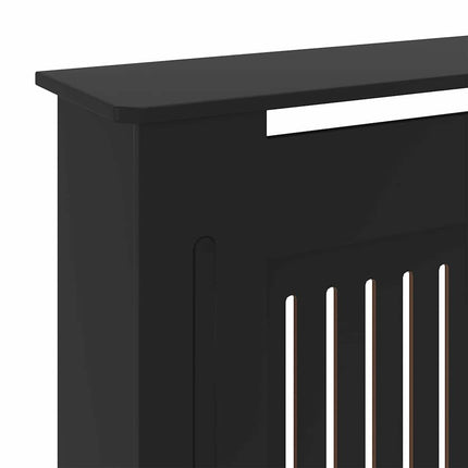 Radiatorcover 2 stk. Sort 205 x 20,5 x 81,5cm Konstrueret træ