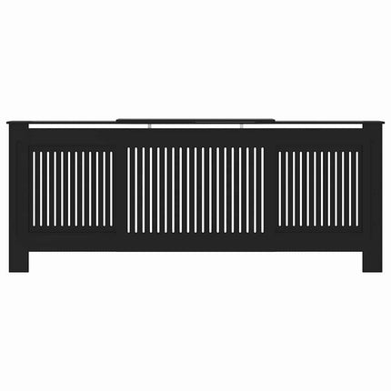 Radiatorcover 2 stk. Sort 205 x 20,5 x 81,5cm Konstrueret træ