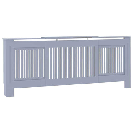 Radiatorcover 2 stk. Grå 205 x 20,5 x 81,5cm Konstrueret træ