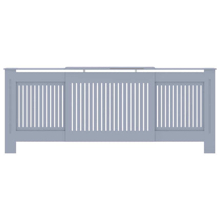 Radiatorcover 2 stk. Grå 205 x 20,5 x 81,5cm Konstrueret træ