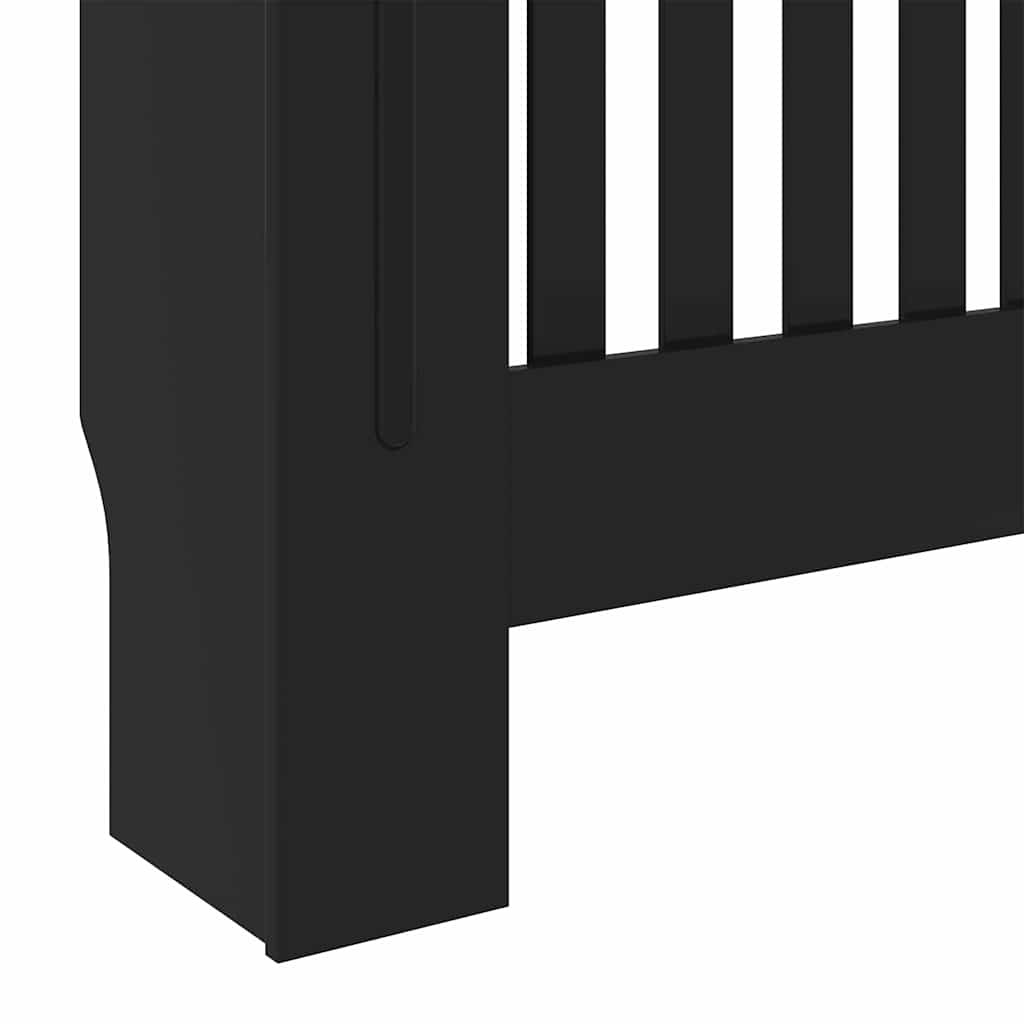 Radiatorcover Sort 78 x 19 x 81,5cm Konstrueret træ