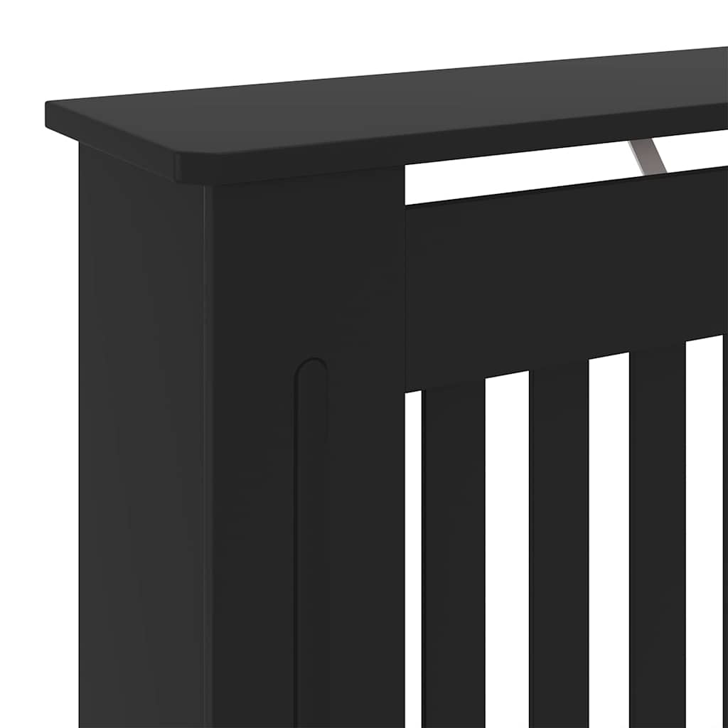 Radiatorcover Sort 78 x 19 x 81,5cm Konstrueret træ