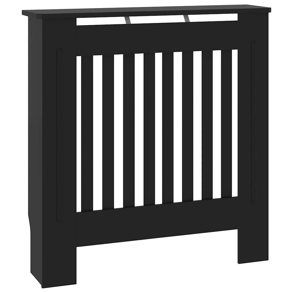 Radiatorcover Sort 78 x 19 x 81,5cm Konstrueret træ