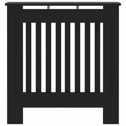 Radiatorcover Sort 78 x 19 x 81,5cm Konstrueret træ