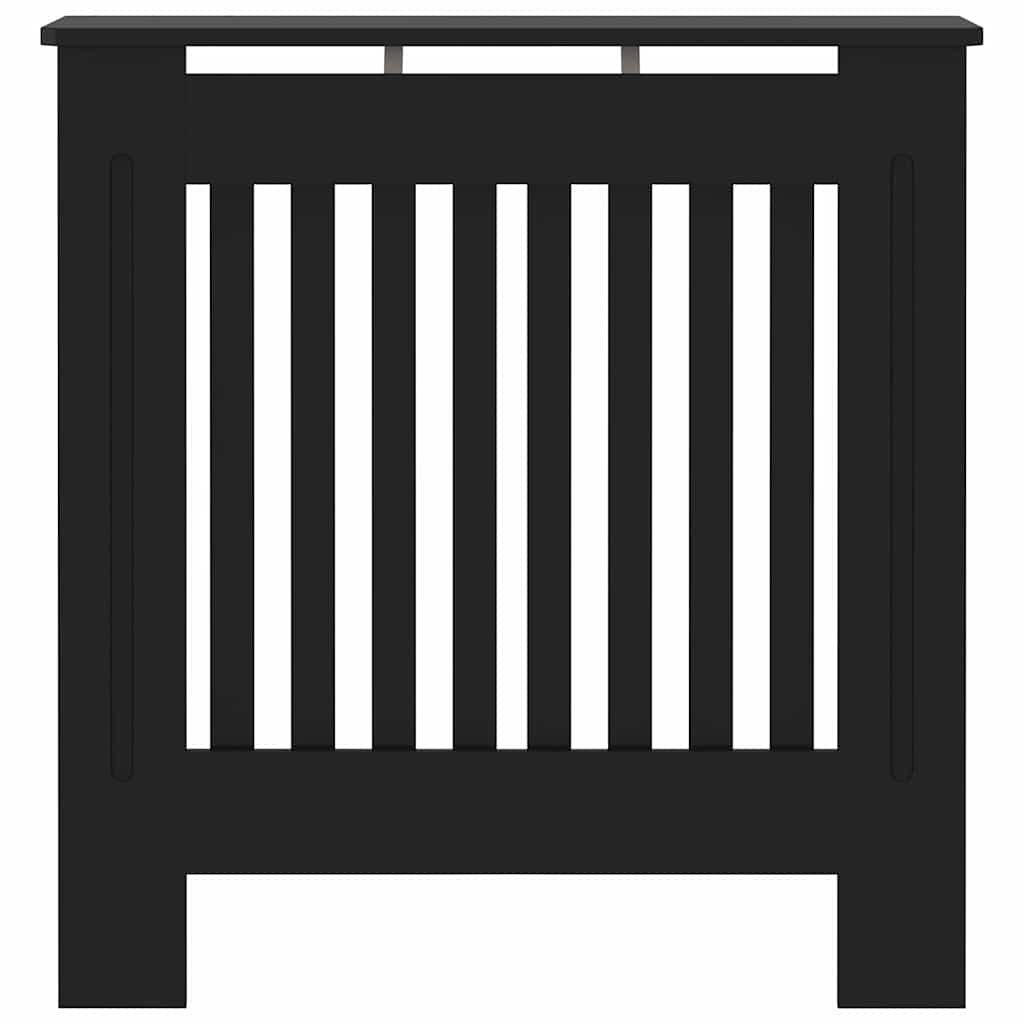 Radiatorcover Sort 78 x 19 x 81,5cm Konstrueret træ