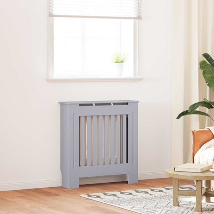 Radiatorcover Grå 78 x 19 x 81,5cm Konstrueret træ