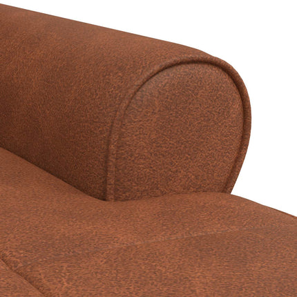 Chaise Lounge Brun Faux læder 91 x 157 x 91 cm
