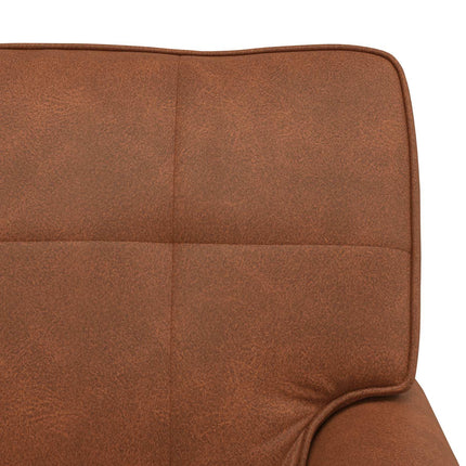 Chaise Lounge Brun Faux læder 91 x 157 x 91 cm