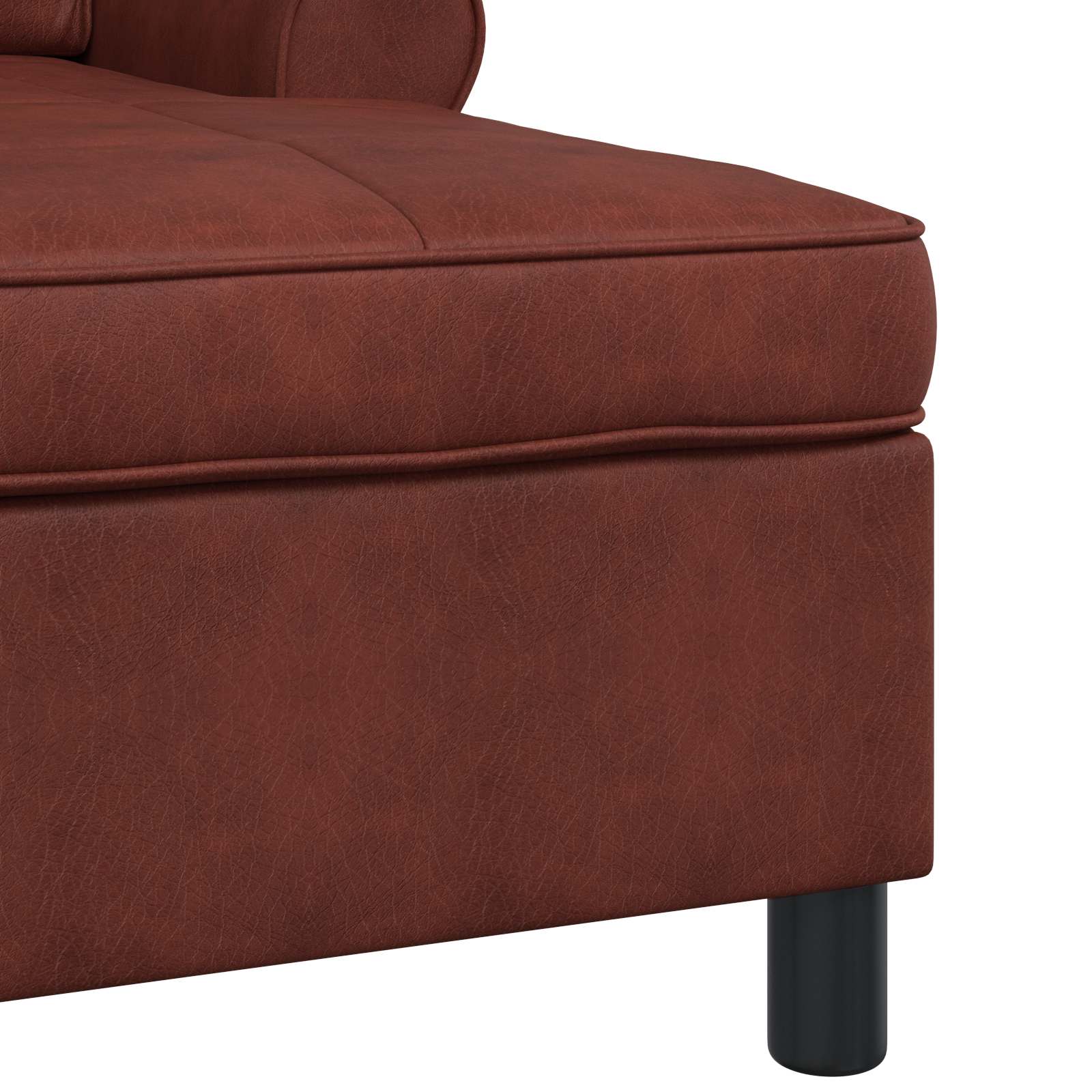 Chaise Lounge Skinnende Brun 91 x 157 x 91 cm Faux læder