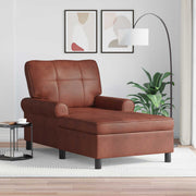 Chaise Lounge Skinnende Brun 91 x 157 x 91 cm Faux læder