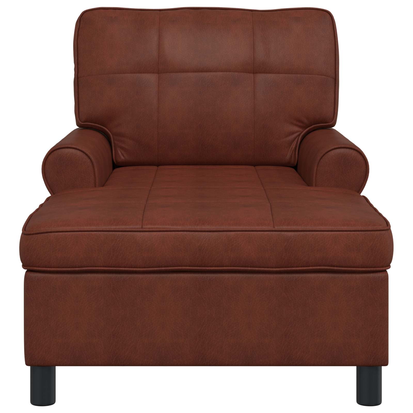 Chaise Lounge Skinnende Brun 91 x 157 x 91 cm Faux læder
