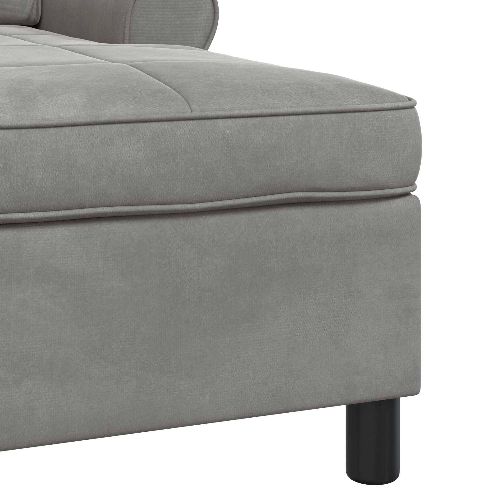 Chaise Lounge med pude Lysegrå 91 x 157 x 91 cm Fløjl