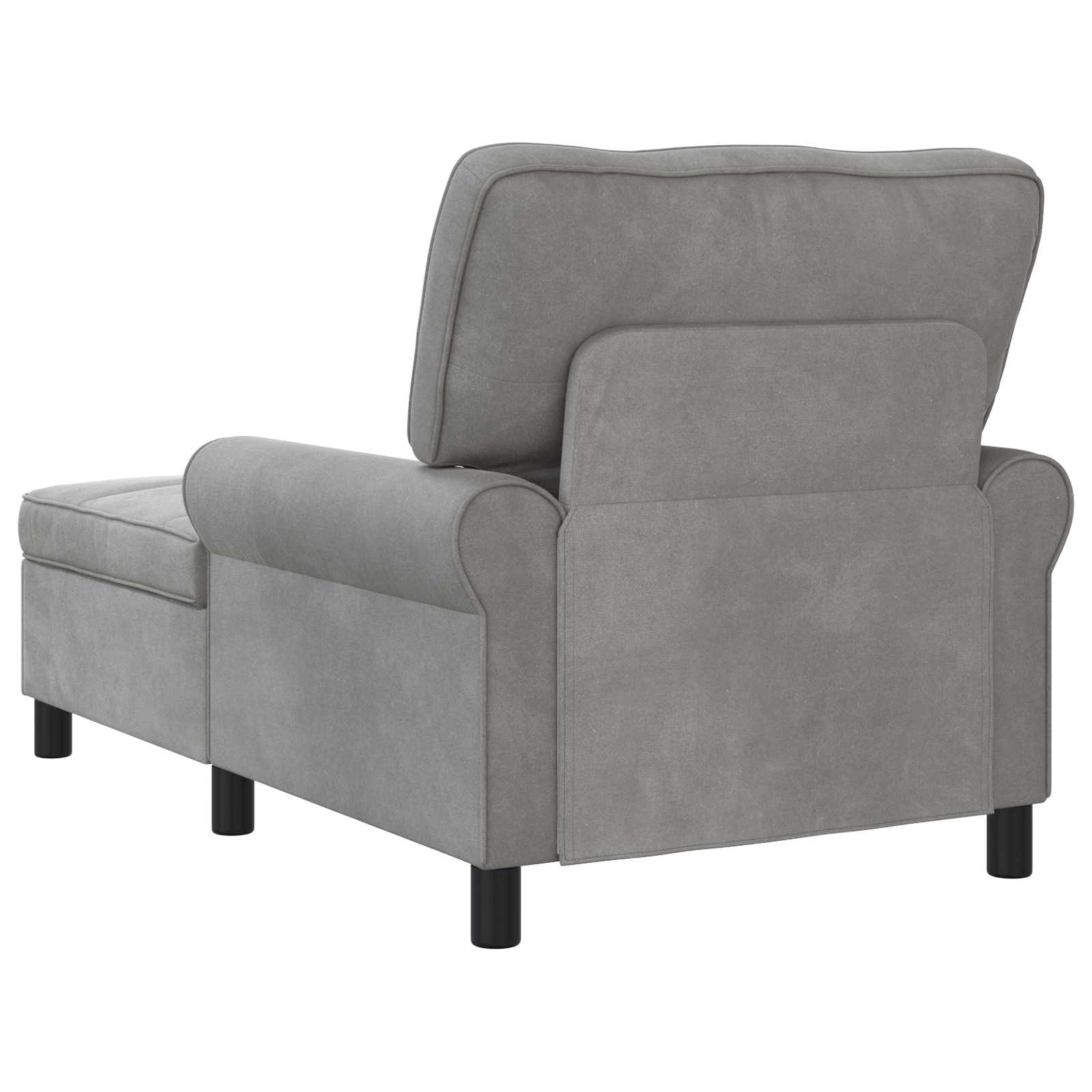 Chaise Lounge med pude Lysegrå 91 x 157 x 91 cm Fløjl