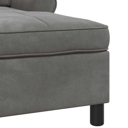 Chaise Lounge med pude Mørkegrå 91 x 157 x 91 cm Fløjl