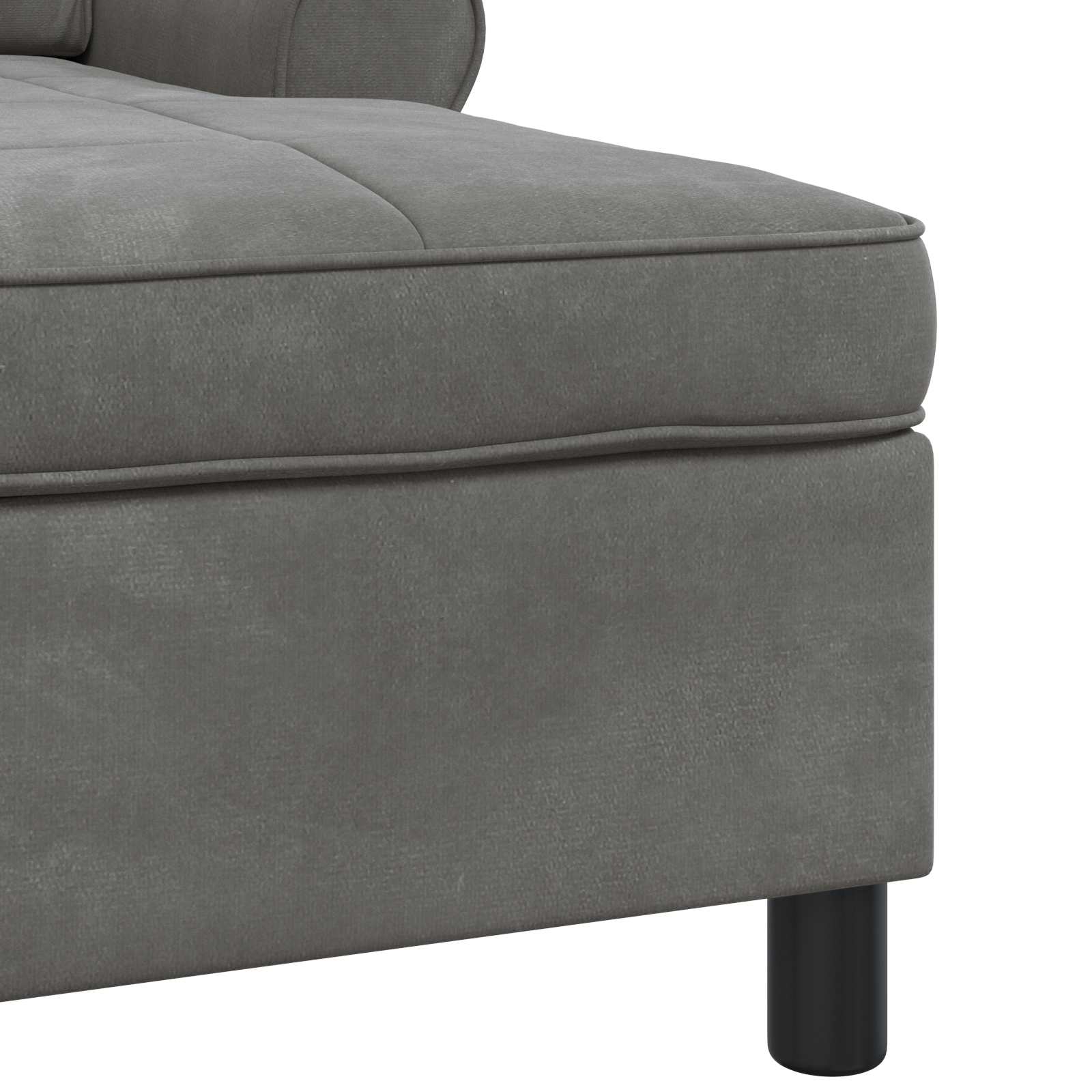 Chaise Lounge med pude Mørkegrå 91 x 157 x 91 cm Fløjl