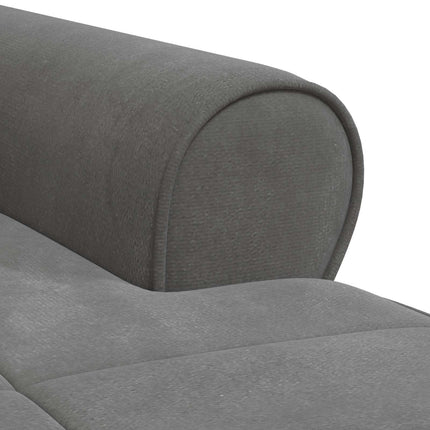 Chaise Lounge med pude Mørkegrå 91 x 157 x 91 cm Fløjl
