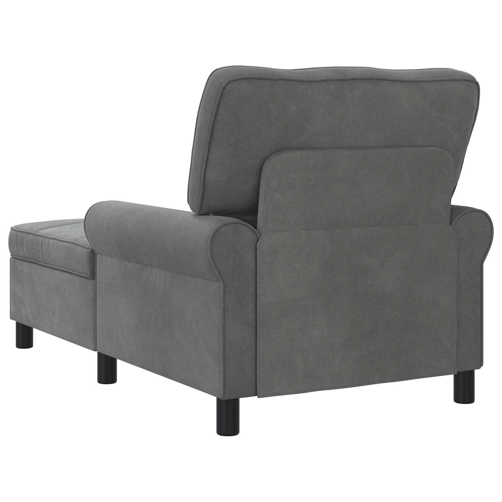 Chaise Lounge med pude Mørkegrå 91 x 157 x 91 cm Fløjl