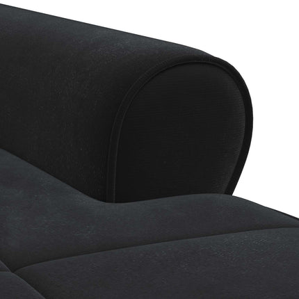 Chaise Lounge med pude Sort 91 x 157 x 91 cm Fløjl