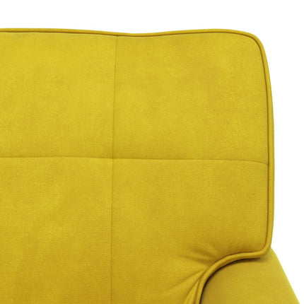 Chaise Lounge med pude Gul 91 x 157 x 91 cm Fløjl