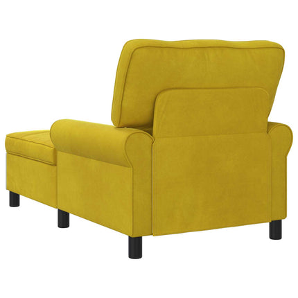 Chaise Lounge med pude Gul 91 x 157 x 91 cm Fløjl