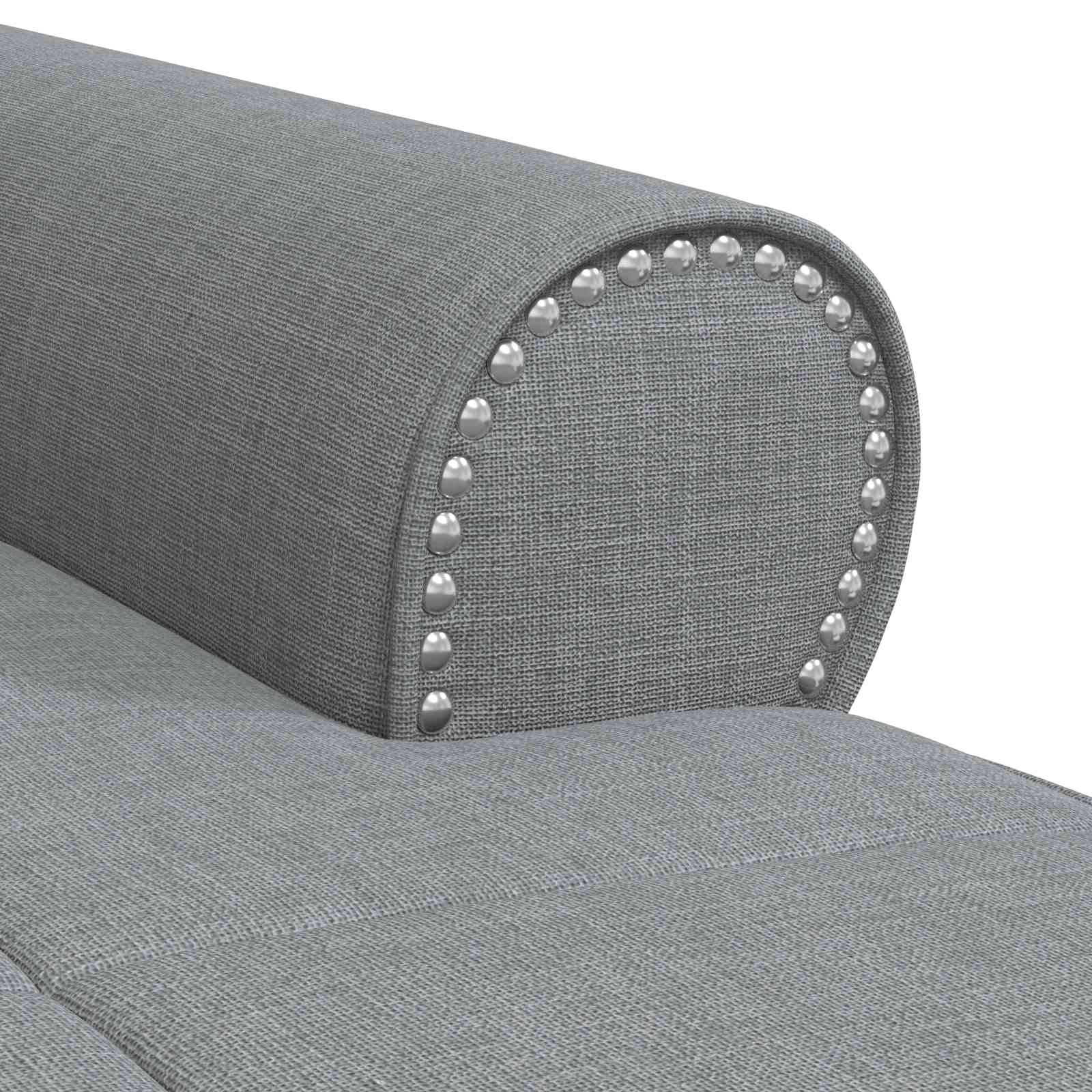 Chaise Lounge med pude Lysegrå 91 x 157 x 91 cm Stof