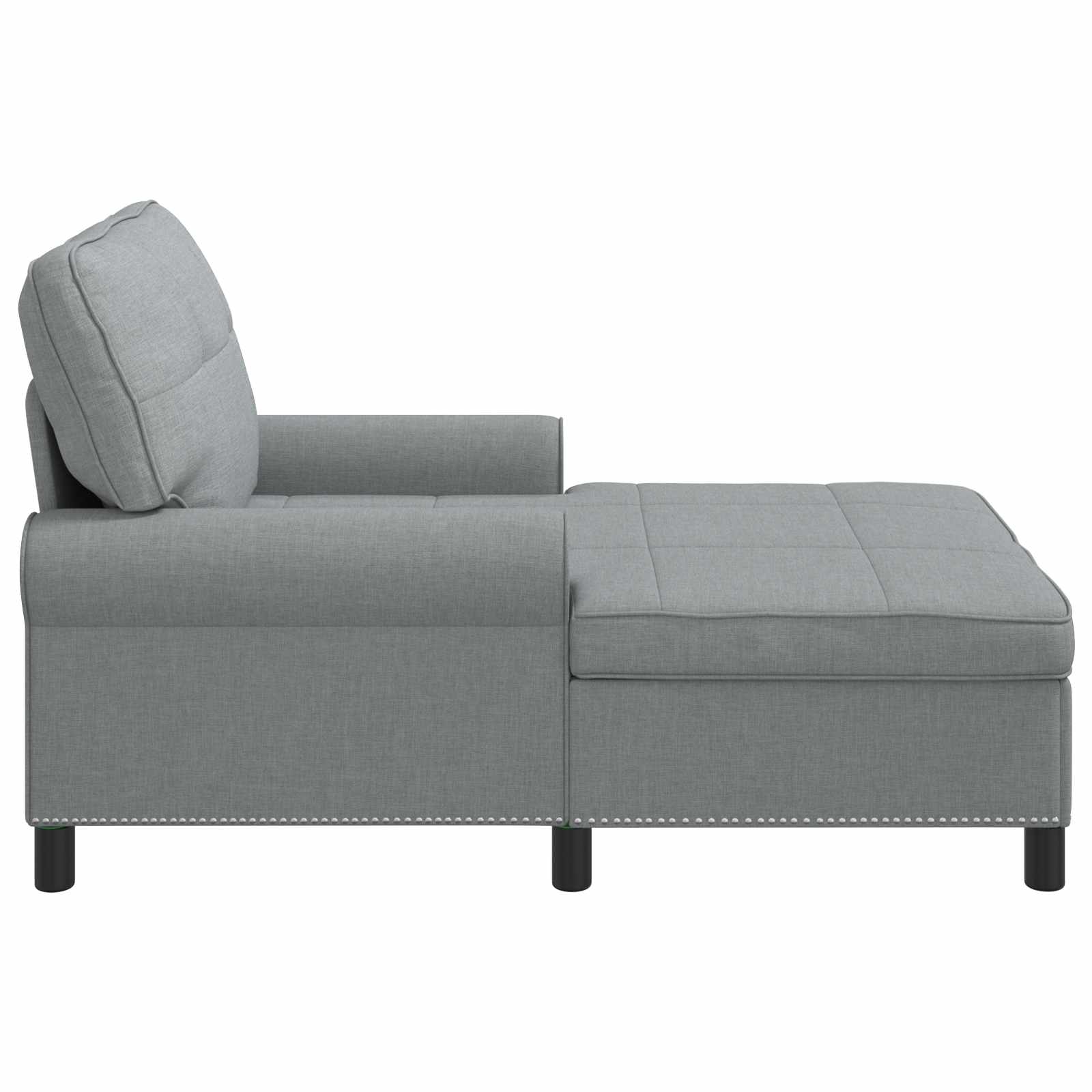 Chaise Lounge med pude Lysegrå 91 x 157 x 91 cm Stof
