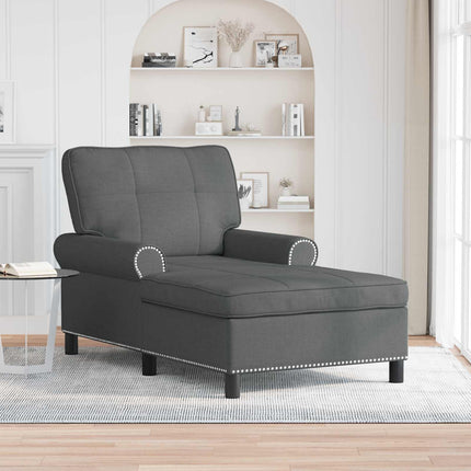 Chaise Lounge Mørkegrå Stof 91 x 157 x 91 cm