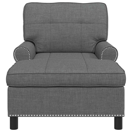 Chaise Lounge Mørkegrå Stof 91 x 157 x 91 cm