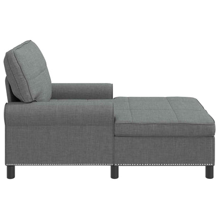 Chaise Lounge Mørkegrå Stof 91 x 157 x 91 cm