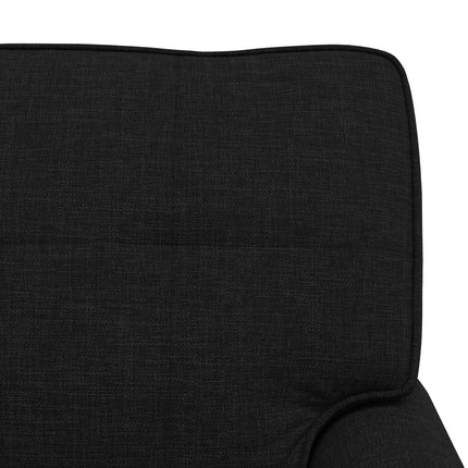 Chaise Lounge med pude Sort 91 x 157 x 91 cm Stof
