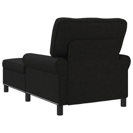 Chaise Lounge med pude Sort 91 x 157 x 91 cm Stof