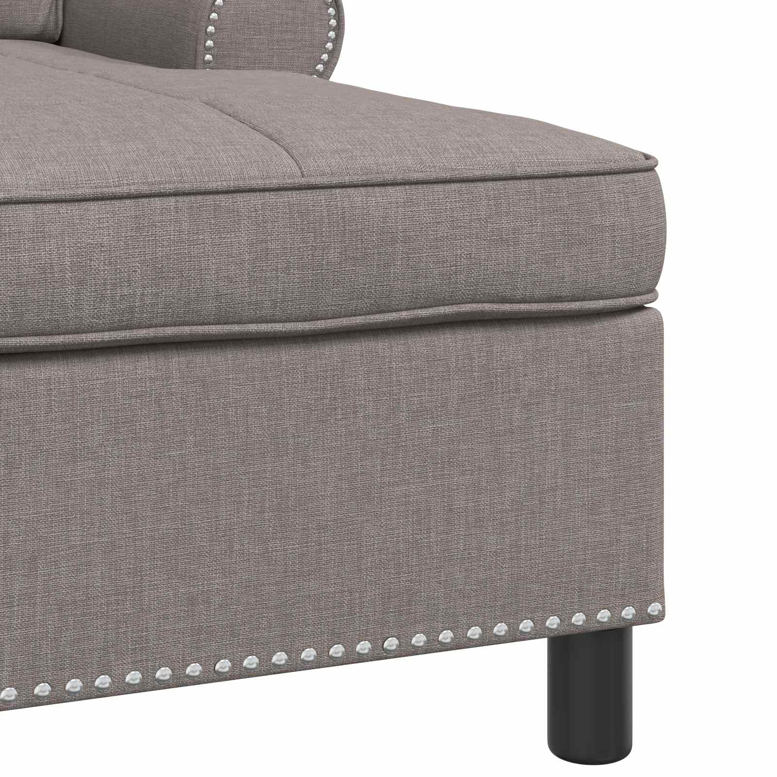 Chaise Lounge med pude Gråbrun 91 x 157 x 91 cm Stof
