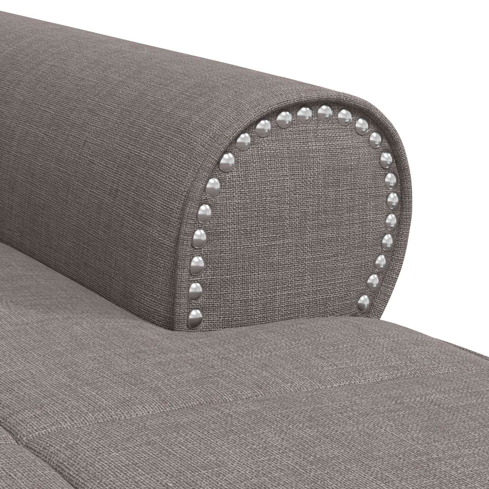 Chaise Lounge med pude Gråbrun 91 x 157 x 91 cm Stof