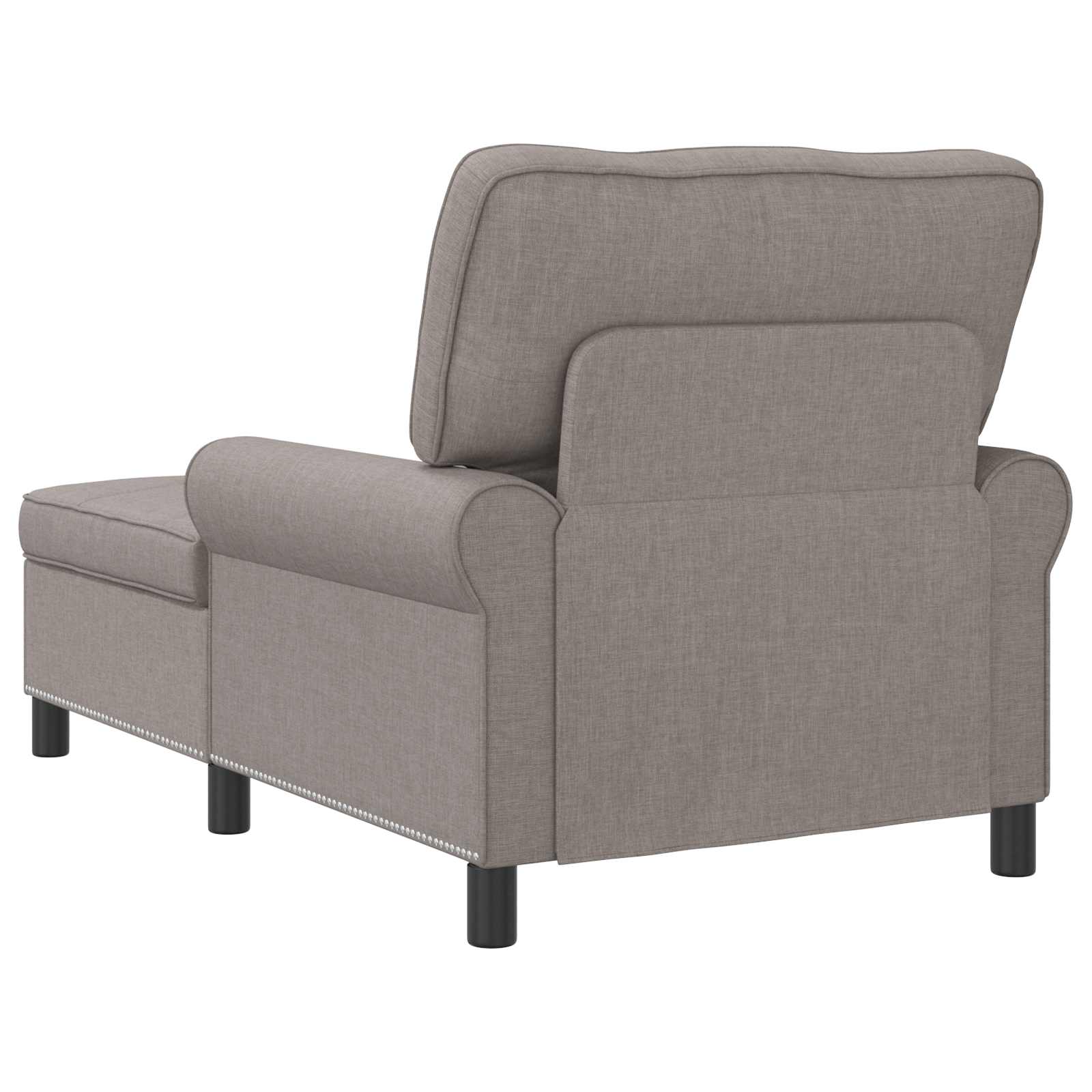 Chaise Lounge med pude Gråbrun 91 x 157 x 91 cm Stof