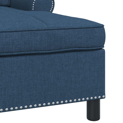 Chaise Lounge Blå Stof 91 x 157 x 91 cm