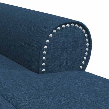 Chaise Lounge Blå Stof 91 x 157 x 91 cm