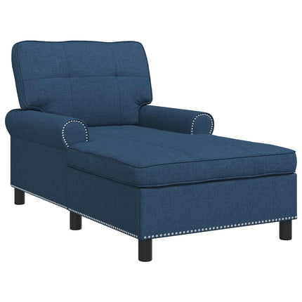 Chaise Lounge Blå Stof 91 x 157 x 91 cm